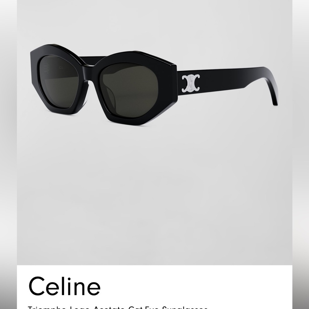 Celine Black Triomphe Cat eye sunglasses